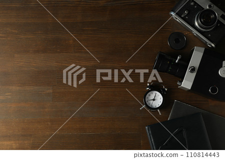 Retro camera, photo shooting on retro camera 110814443