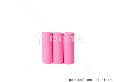 PNG, a piece of pink plasticine, isolated on a white background. 110814470
