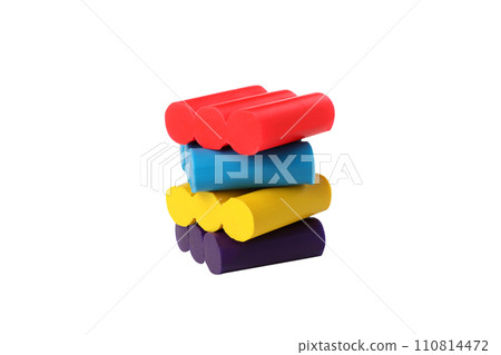PNG, a set of colored plasticine, isolated on a white background. 110814472