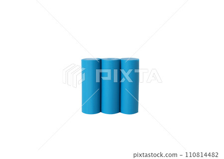 PNG, a piece of blue plasticine, isolated on a white background. 110814482