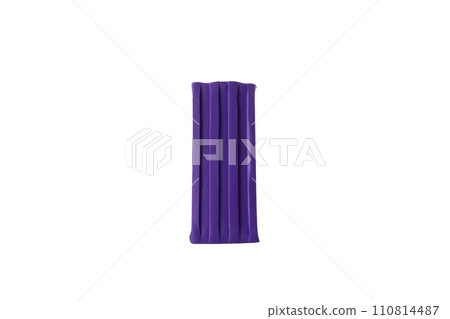 PNG, a layer of purple plasticine, isolated on a white background. 110814487