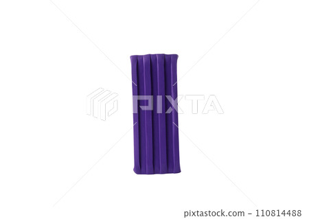 PNG, a layer of purple plasticine, isolated on a white background. 110814488