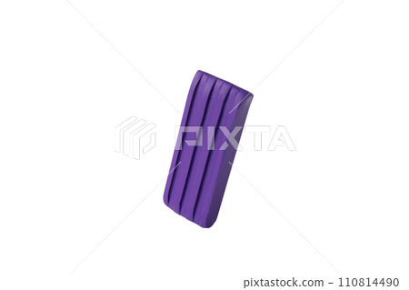 PNG, a layer of purple plasticine, isolated on a white background. 110814490