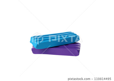 PNG, a set of colored plasticine, isolated on a white background. PNG, a set of colored plasticine, isolated on a white background. 110814495