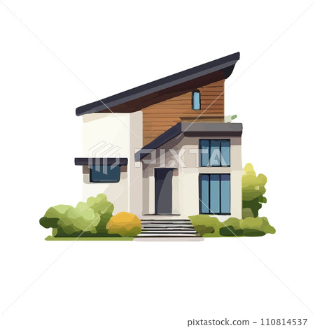 Illustration of a modern house (AI generated image) 110814537