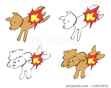 Illustration of a dog having an accident 110814633