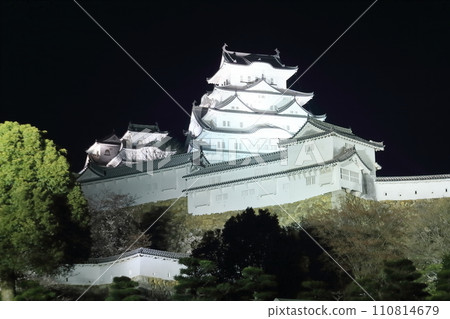 [Hyogo Prefecture] Night view of Himeji Castle (light up) 110814679