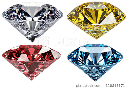 set of different colored diamonds 110815171