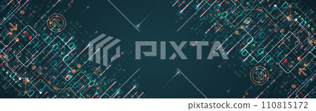 Abstract data gradient color background. Hand drawn digital technology concept. Vector Abstract data gradient color background. Hand drawn digital technology concept. Vector 110815172