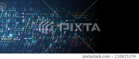 Abstract data gradient color background. Hand drawn digital technology concept. Vector Abstract data gradient color background. Hand drawn digital technology concept. Vector 110815174