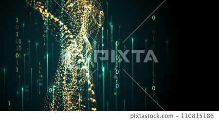 Information data technology background. Hand drawn vector 110815186
