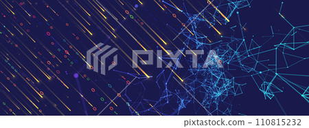 Technology background. Big data concept. Binary computer code. Hand drawn vector illustration. 110815232