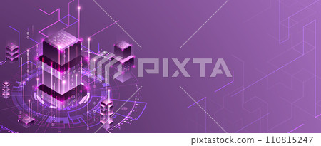 Data visualization concept. 3d isometric vector illustration. Hand drawn art. 110815247