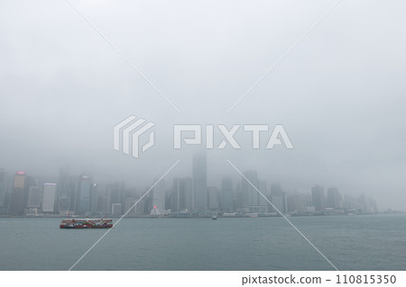 Hong Kong: Victoria Harbor in the early morning; 5 Hong Kong: Victoria Harbor in the early morning; 5 110815350