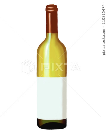 White wine (bottle) label blank paper) White wine (bottle) label blank paper) 110815474