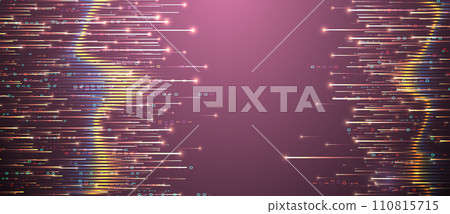 Technology background. Big data concept. Binary computer code. Hand drawn vector illustration. 110815715