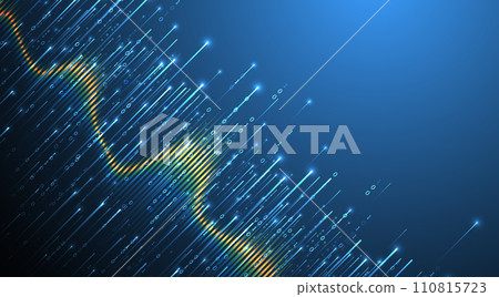 Technology background. Big data concept. Binary computer code. Hand drawn vector illustration. Technology background. Big data concept. Binary computer code. Hand drawn vector illustration. 110815723