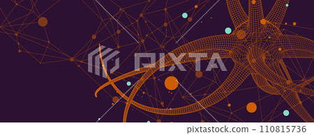 Microbiology science vector. Microscopic bacteria. Bacterium microorganism, viruses and microbes background. Hand drawn art. Microbiology science vector. Microscopic bacteria. Bacterium microorganism, viruses and microbes background. Hand drawn art. 110815736
