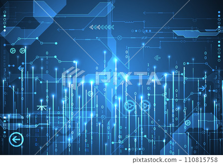 Abstract data gradient color background. Hand...-插圖素材 [110815758] - PIXTA圖庫