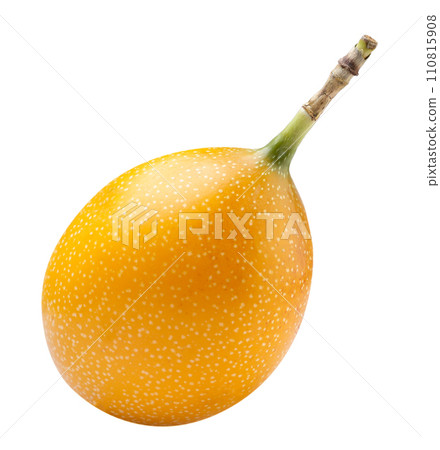 Granadilla fruit close-up on a white background. Isolated Granadilla fruit close-up on a white background. Isolated 110815908