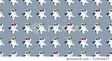 bear polar seamless pattern sitting sunglasses heart valentine vector pet cartoon doodle tile background gift wrapping paper repeat wallpaper illustration scarf isolated design bear polar seamless pattern sitting sunglasses heart valentine vector pet cartoon doodle tile background gift wrapping paper repeat wallpaper illustration scarf isolated design 110816027