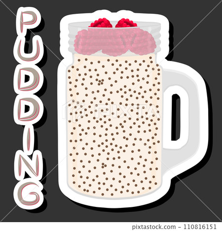 Illustration on theme fresh sweet tasty pudding of consisting various ingredients 110816151