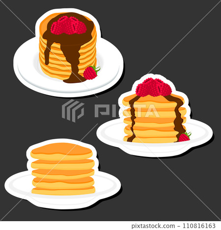 Illustration on theme fresh sweet tasty pancake of consisting various ingredients 110816163