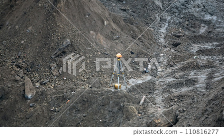 Kiev, Ukraine March 13, 2019: Workers - zero-cycle construction of the foundation of an entertainment center Kiev, Ukraine March 13, 2019: Workers - zero-cycle construction of the foundation of an entertainment center 110816277