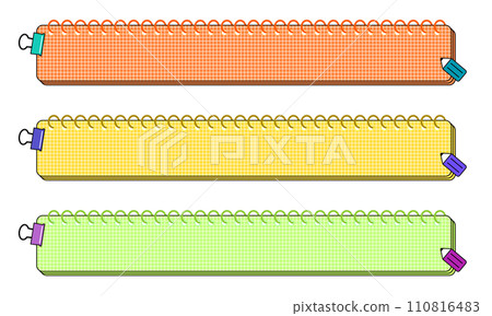 Horizontal ring note caption base frame vector illustration Horizontal ring note caption base frame vector illustration 110816483