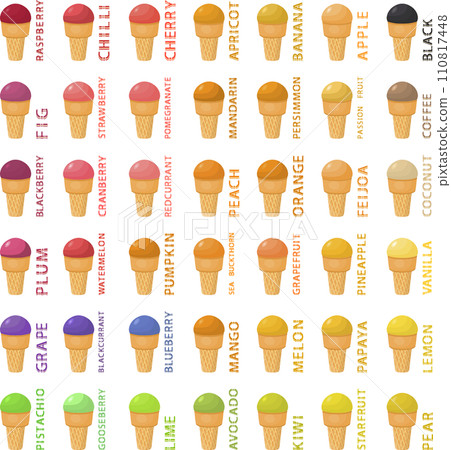 Various sweet tasty natural ice cream Various sweet tasty natural ice cream 110817448