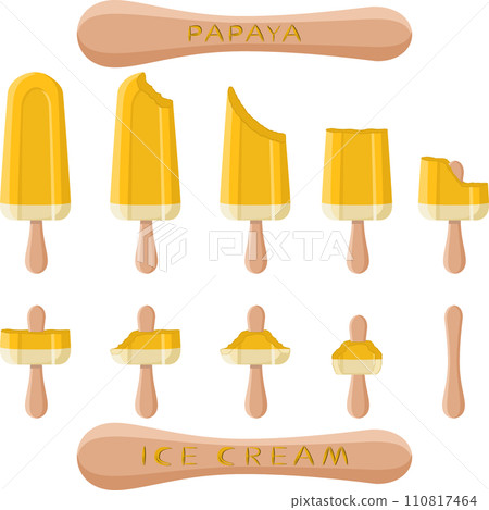 Big set various sweet tasty natural ice cream Big set various sweet tasty natural ice cream 110817464
