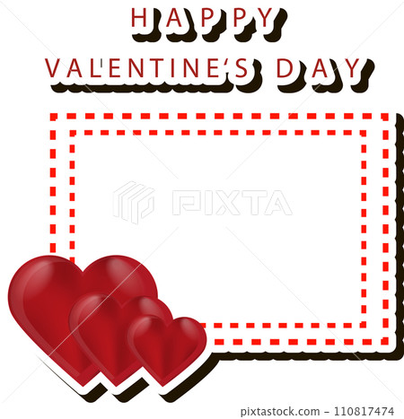 Beautiful illustration on theme of celebrating annual holiday Valentine's Day 110817474