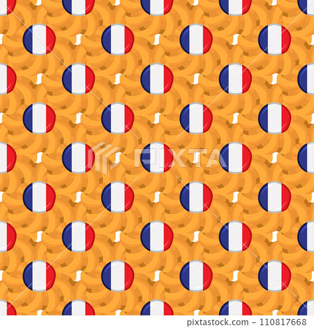 Pattern cookie with flag country France in tasty biscuit 110817668