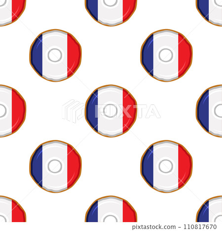 Pattern cookie with flag country France in tasty biscuit 110817670