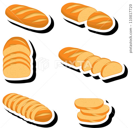 beautiful tasty edible homemade set baked bread consisting of various ingredients beautiful tasty edible homemade set baked bread consisting of various ingredients 110817720