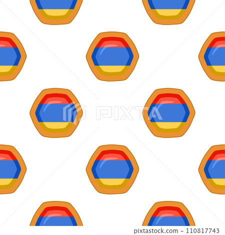 Pattern cookie with flag country Armenia in tasty biscuit Pattern cookie with flag country Armenia in tasty biscuit 110817743