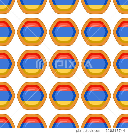 Pattern cookie with flag country Armenia in tasty biscuit Pattern cookie with flag country Armenia in tasty biscuit 110817744