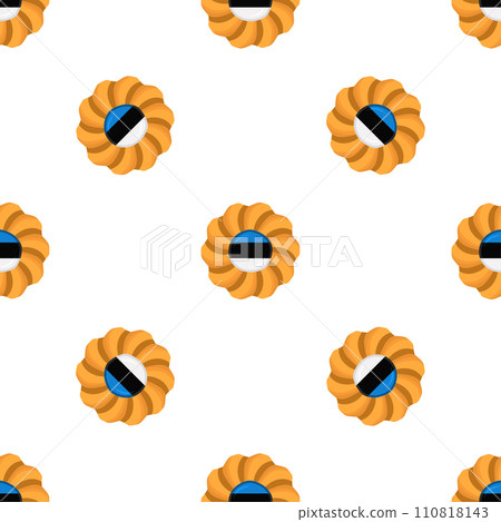 Pattern cookie with flag country Estonia in tasty biscuit Pattern cookie with flag country Estonia in tasty biscuit 110818143