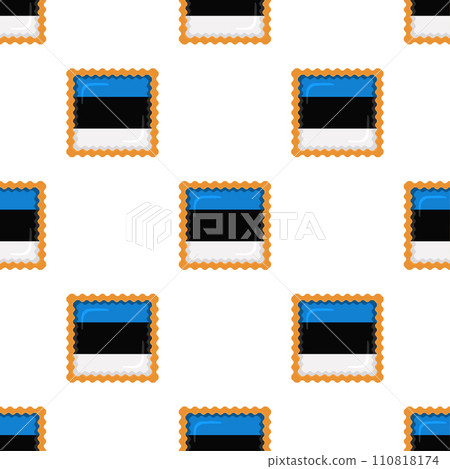 Pattern cookie with flag country Estonia in tasty biscuit Pattern cookie with flag country Estonia in tasty biscuit 110818174