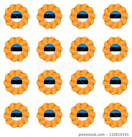 Pattern cookie with flag country Estonia in tasty biscuit 110818191
