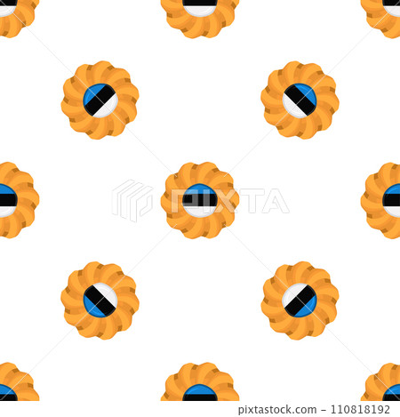Pattern cookie with flag country Estonia in tasty biscuit 110818192