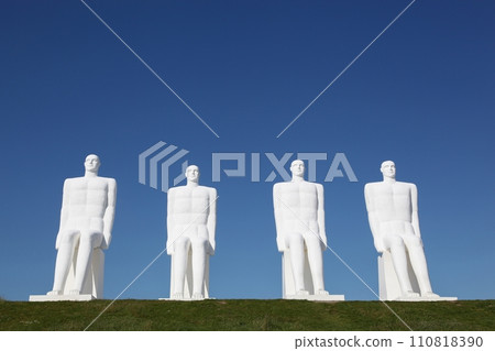 The sculpture Men at sea in Esbjerg, Denmark The sculpture Men at sea in Esbjerg, Denmark 110818390