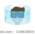 Virtual reality hologram 110818654