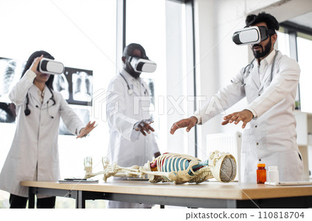 Human anatomy, VR, education, medicine concept. 110818704