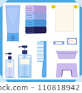 Bath supplies illustration set 110818942