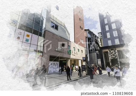 水彩風格 秋葉原站電器城南口 東京都千代田區 水彩風格 秋葉原站電器城南口 東京都千代田區 110819608