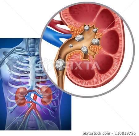 Nephrolithiasis or kidney stone deposits 110819756