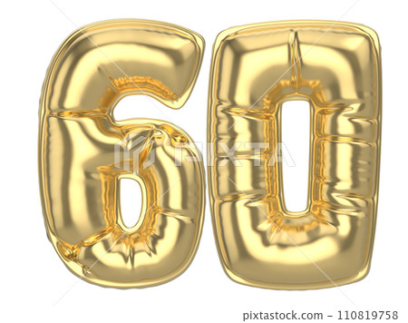 Number percent 3d rendering Gold metal discount Number percent 3d rendering Gold metal discount 110819758