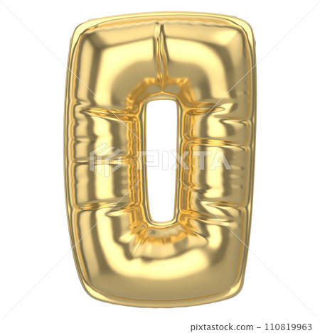 Number Percent 3D Rendering Gold Metal Discount 110819963