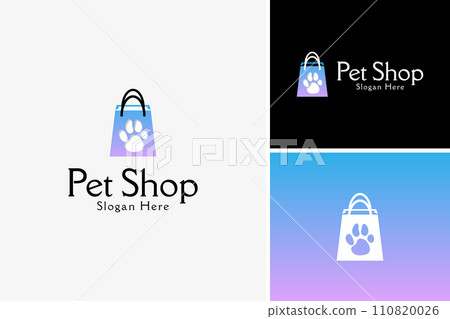 Vector pet tools shop store animal care logo design template Vector pet tools shop store animal care logo design template 110820026